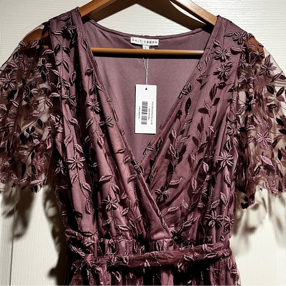 Baltic Born Mauve Floral Maxi Dress